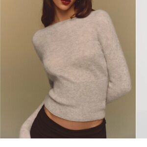 Reformation Soren Sheer Alpaca Sweater Top